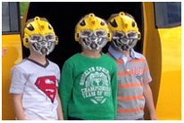 Transformers birthday party limousine hire Bumblebee Camaro Perth